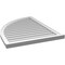Ekena Millwork Quarter Round Top Left Surface Mount PVC Gable Vent w/ 2"W x 2"P Brickmould Sill Frame, 30"W x 40"H GVPQL30X4003SN - alternate 5